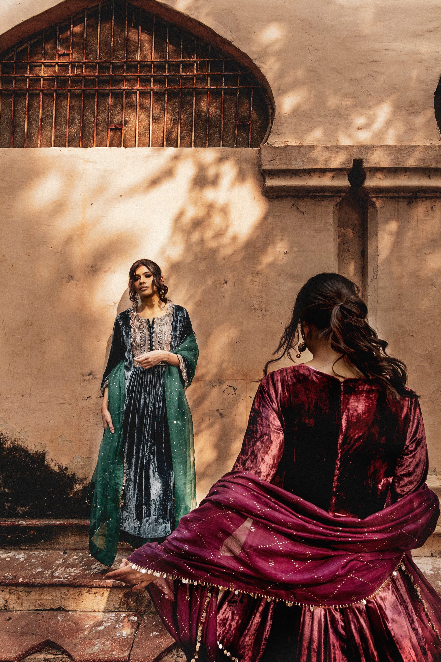 Wine Anarkali Kurta