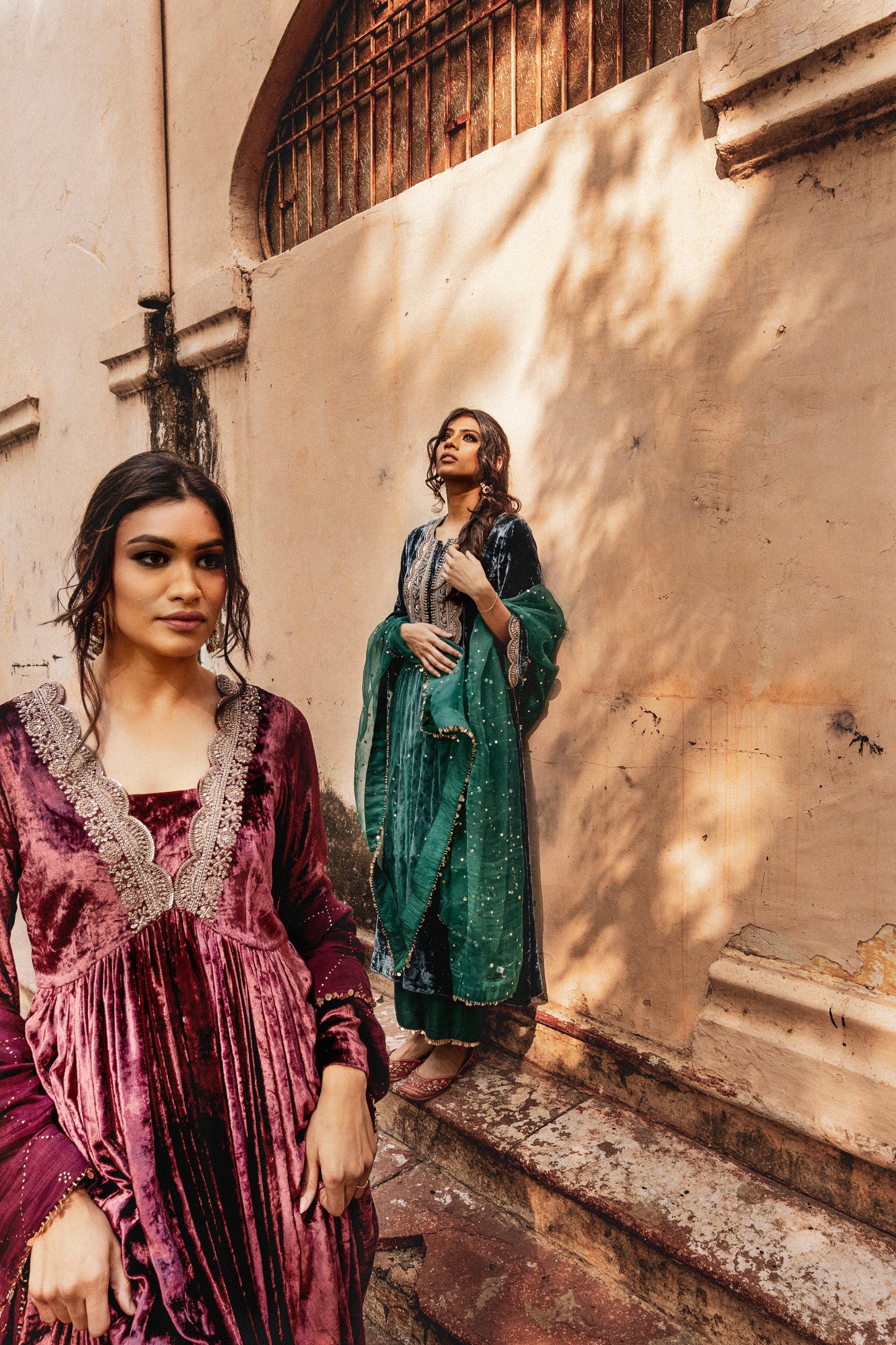 Wine Anarkali Kurta