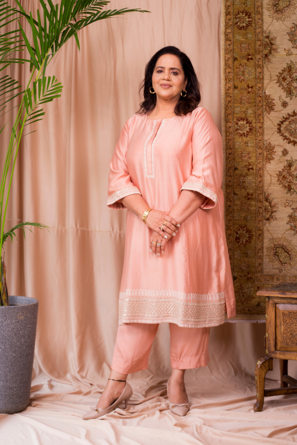 Noor Style 01 (Mirror Gehra With Straight Pants)