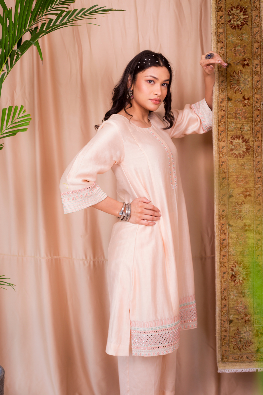 Noor Style 01 (Mirror Gehra With Straight Pants)
