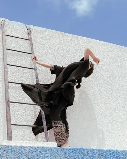ROOHANI KAFTAN BLACK
